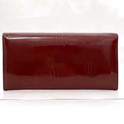 Cartier Bi-fold Long Wallet ec-21176 Red Happy Birthday CRL3000722 Leather Must Pattern Women's