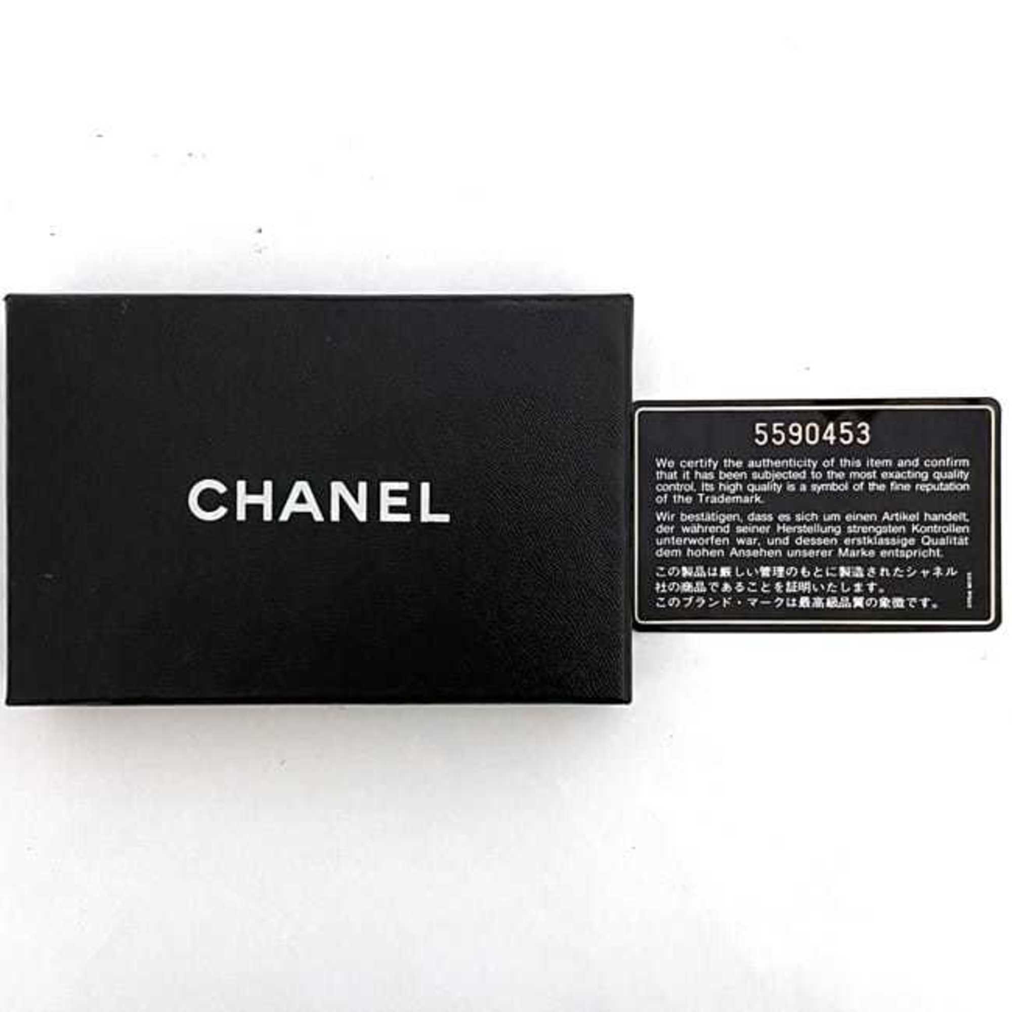 Chanel Card Holder ec-21221 Black Coco Mark A11837 Leather 5th Series CHANEL Pass Case Women's