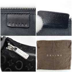 CELINE Bag ec-21128 Black C Macadam Suede Leather CE 00/13 Women's Compact