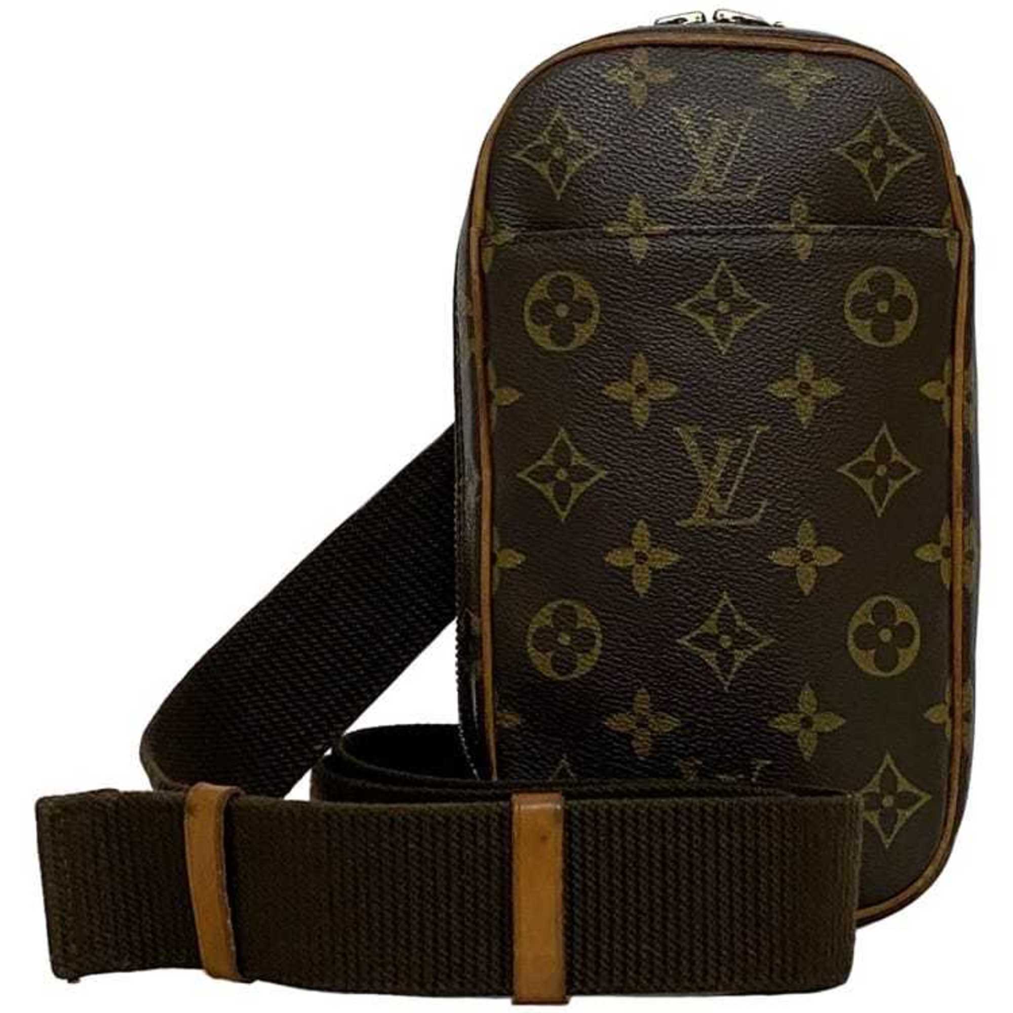 Louis Vuitton Body Bag Pochette Ganjou f-21251 Brown Monogram M51870 Crossbody Canvas CA1013 LOUIS VUITTON Unisex Compact