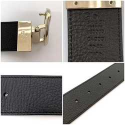 Gucci Belt ec-21105 Black Dark Brown 450000 40mm Leather GP GUCCI GG Reversible Battal Accent