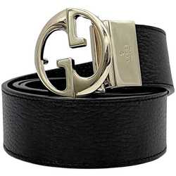 Gucci Belt ec-21105 Black Dark Brown 450000 40mm Leather GP GUCCI GG Reversible Battal Accent