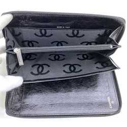 Chanel Round Long Wallet f-21277 Black Cambon A26710 Organizer Leather 1 CHANEL Processing Coco Mark Quilting Women Men's Items