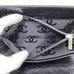 Chanel Round Long Wallet f-21277 Black Cambon A26710 Organizer Leather 1 CHANEL Processing Coco Mark Quilting Women Men's Items