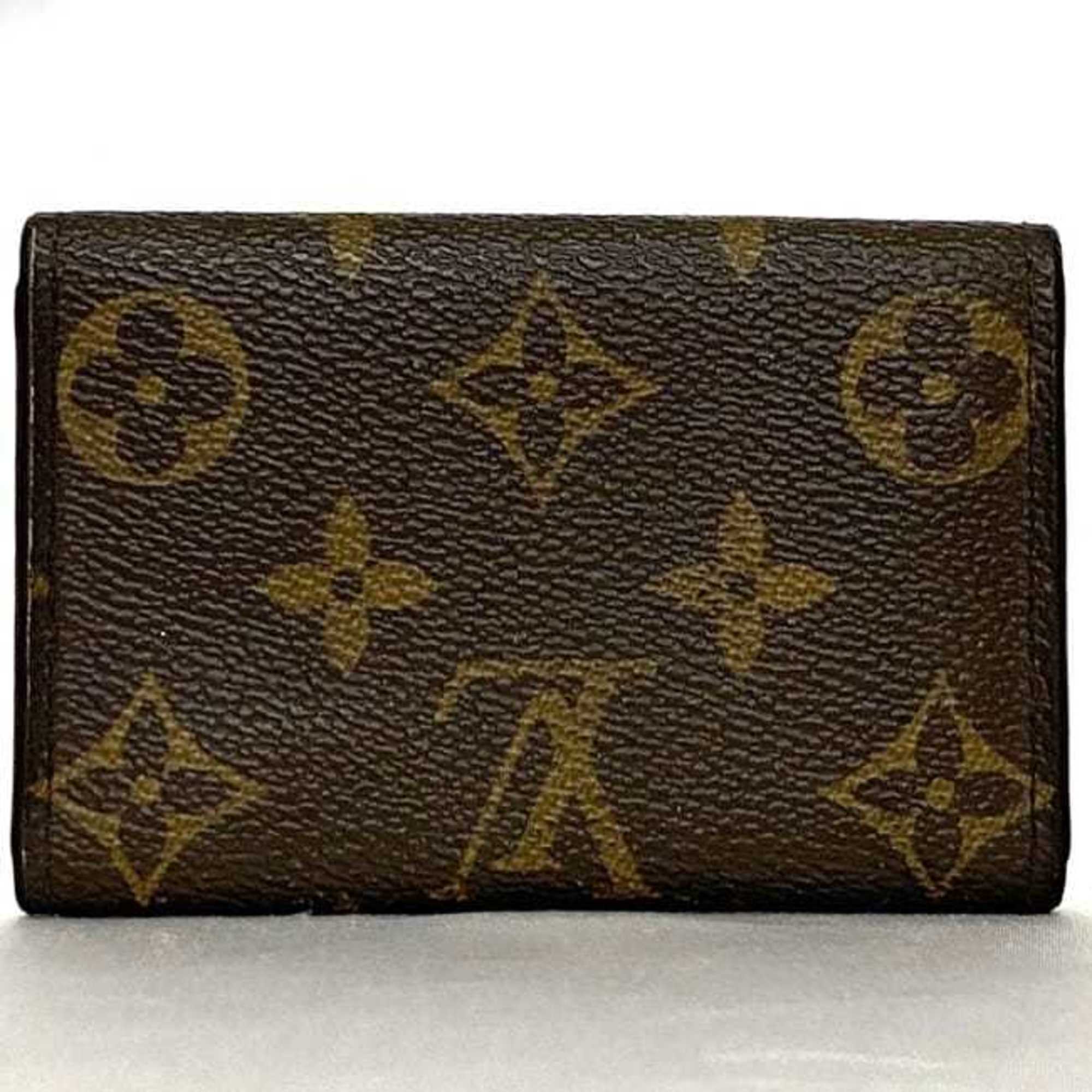 Louis Vuitton 6-ring key case Multicle 6 f-21203 Brown Monogram M62630 canvas IC tag response (no serial number engraved) LOUIS VUITTON Key holder ring Case Compact