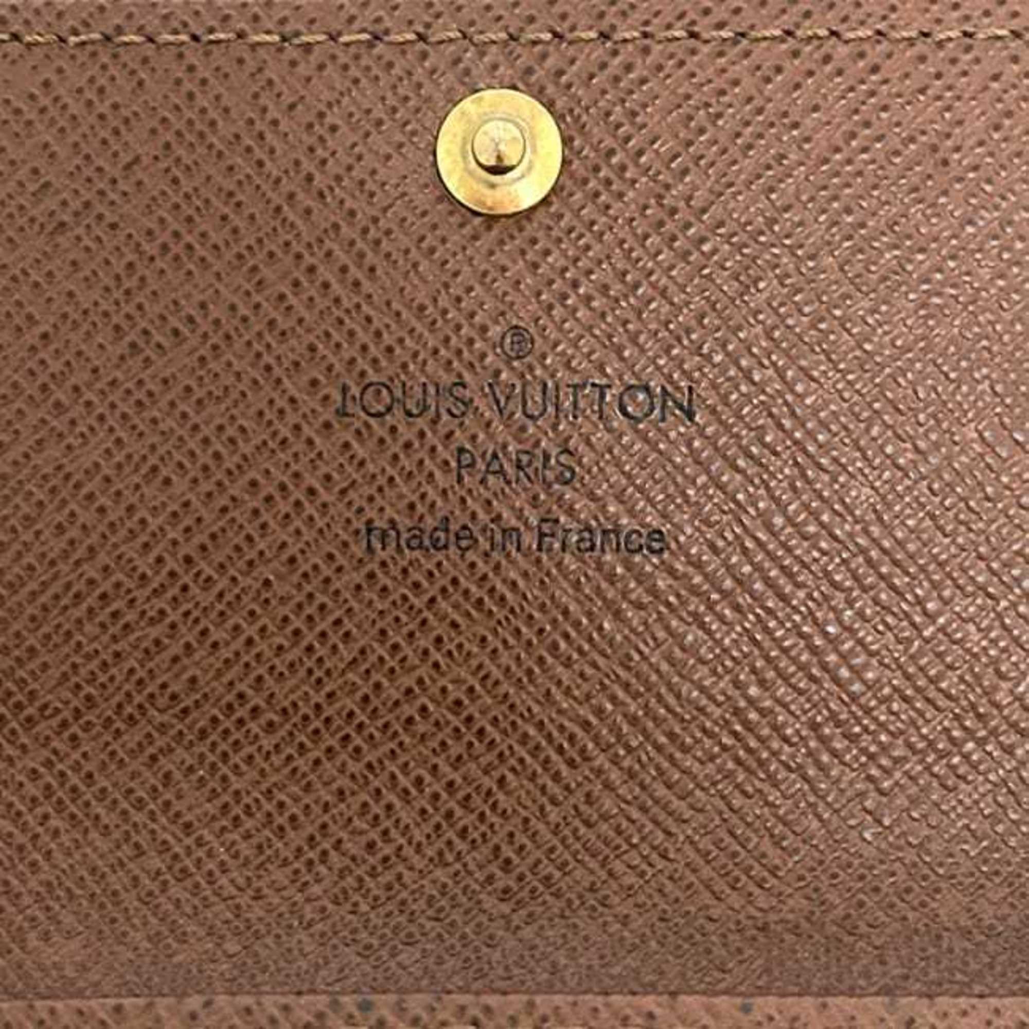 Louis Vuitton 6-ring key case Multicle 6 f-21203 Brown Monogram M62630 canvas IC tag response (no serial number engraved) LOUIS VUITTON Key holder ring Case Compact