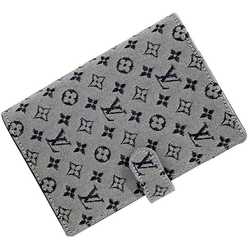 Louis Vuitton Notebook Cover Agenda PM ec-21112 Light Blue Navy Monogram R20910 Canvas Leather CA0071 LOUIS VUITTON 6 Holes Schedule Planner Embroidery Unisex