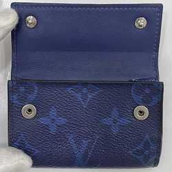 Louis Vuitton Tri-fold Wallet Discovery Compact f-21196 Blue Cobalt Taiga Rama M67620 Leather Monogram Canvas UB1169 LOUIS VUITTON Flap Men's