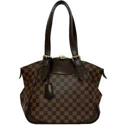 Louis Vuitton Tote Bag Verona MM f-21270 Brown Damier Ebene N41118 Canvas Leather DU2121 LOUIS VUITTON Freestanding Women's