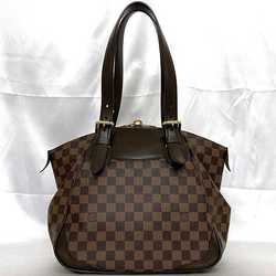 Louis Vuitton Tote Bag Verona MM f-21270 Brown Damier Ebene N41118 Canvas Leather DU2121 LOUIS VUITTON Freestanding Women's