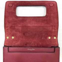 Christian Dior Chain Shoulder Bag f-21215 Red J'ADIOR Flap Leather 09-MA-0147 Soft Women's