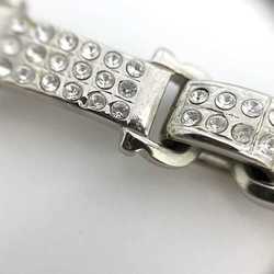 Salvatore Ferragamo Bracelet ec-21184 Silver Gancini Metal Rhinestone Women's Sparkly