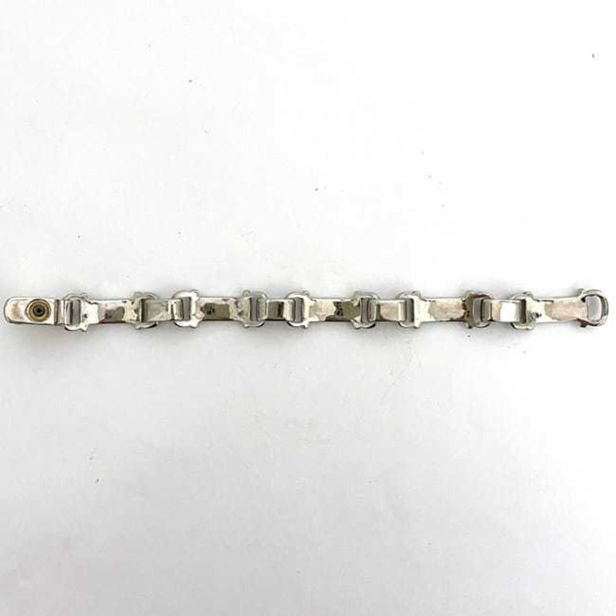 Salvatore Ferragamo Bracelet ec-21184 Silver Gancini Metal Rhinestone Women's Sparkly