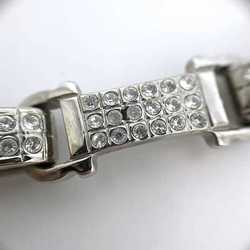 Salvatore Ferragamo Bracelet ec-21184 Silver Gancini Metal Rhinestone Women's Sparkly