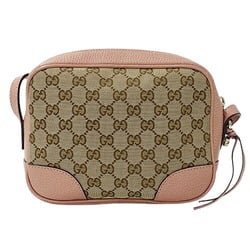 GUCCI Women's Shoulder Bag GG Canvas Beige Pink 449413