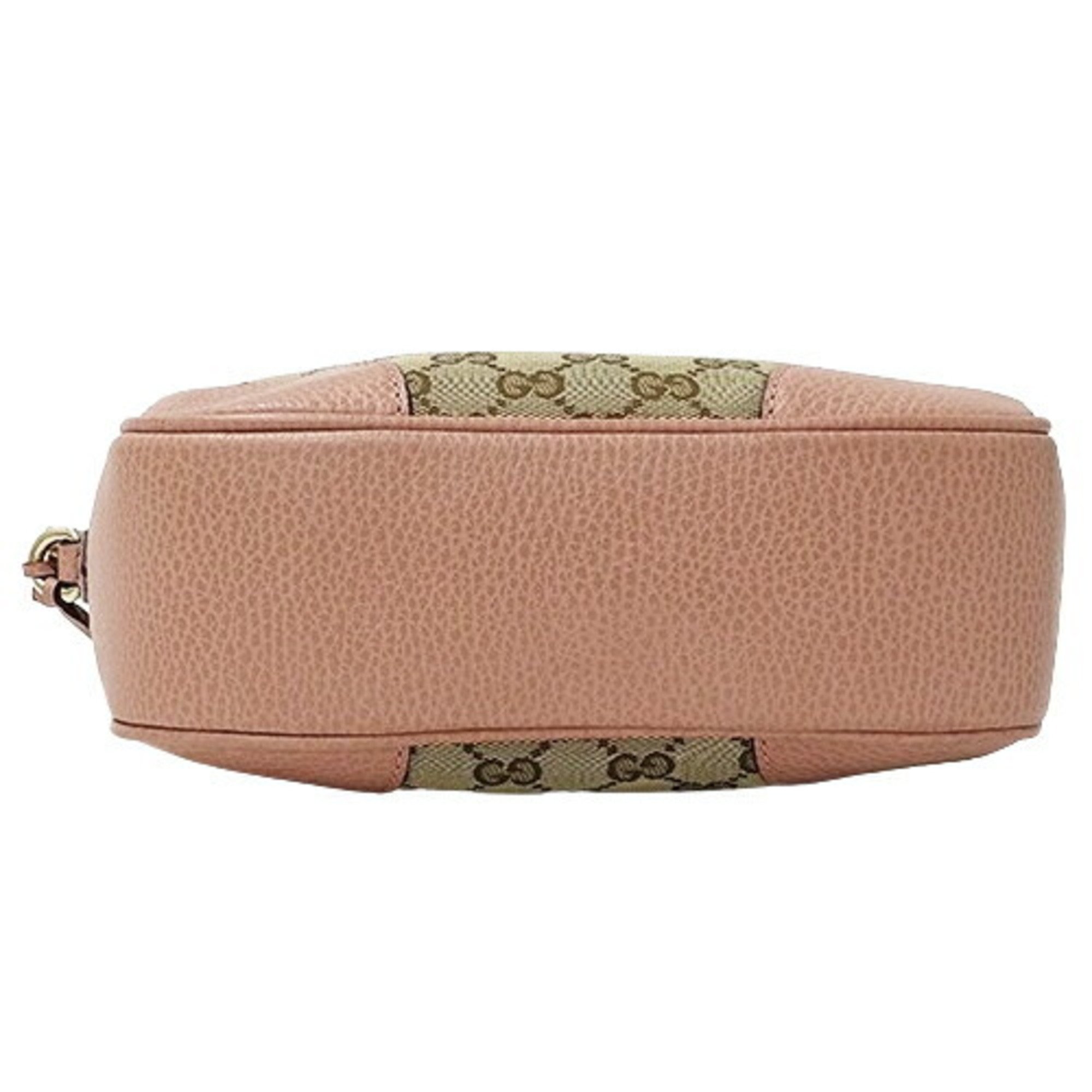 GUCCI Women's Shoulder Bag GG Canvas Beige Pink 449413