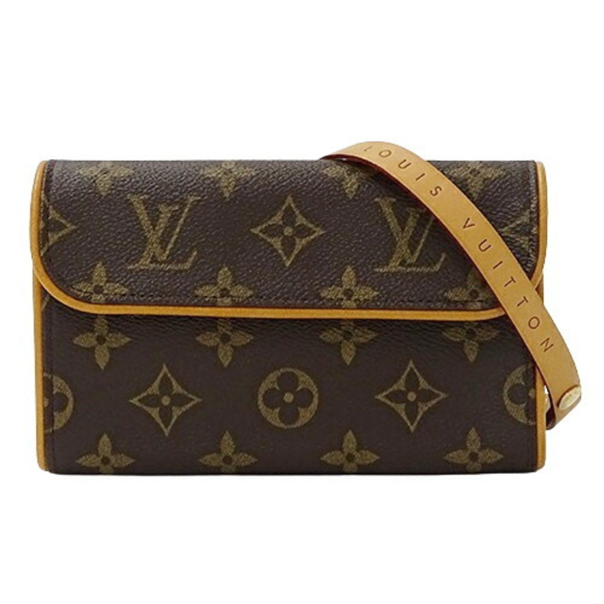 Louis Vuitton LOUIS VUITTON Bag Monogram Women's Body Waist Pouch Pochette Florentine M M51855 Brown