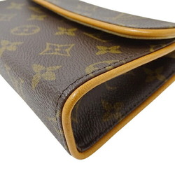 Louis Vuitton LOUIS VUITTON Bag Monogram Women's Body Waist Pouch Pochette Florentine M M51855 Brown