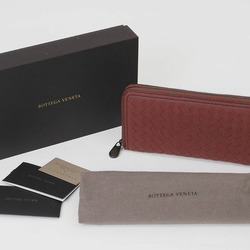 Bottega Veneta Intrecciato Zip Around Wallet Long Red 547244 Women's BOTTEGA VENETA