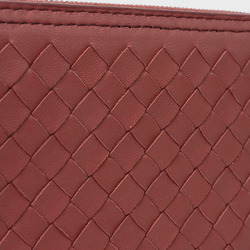 Bottega Veneta Intrecciato Zip Around Wallet Long Red 547244 Women's BOTTEGA VENETA