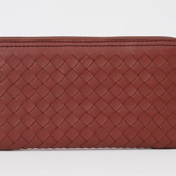 Bottega Veneta Intrecciato Zip Around Wallet Long Red 547244 Women's BOTTEGA VENETA