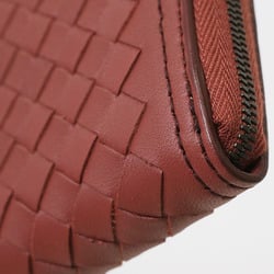 Bottega Veneta Intrecciato Zip Around Wallet Long Red 547244 Women's BOTTEGA VENETA