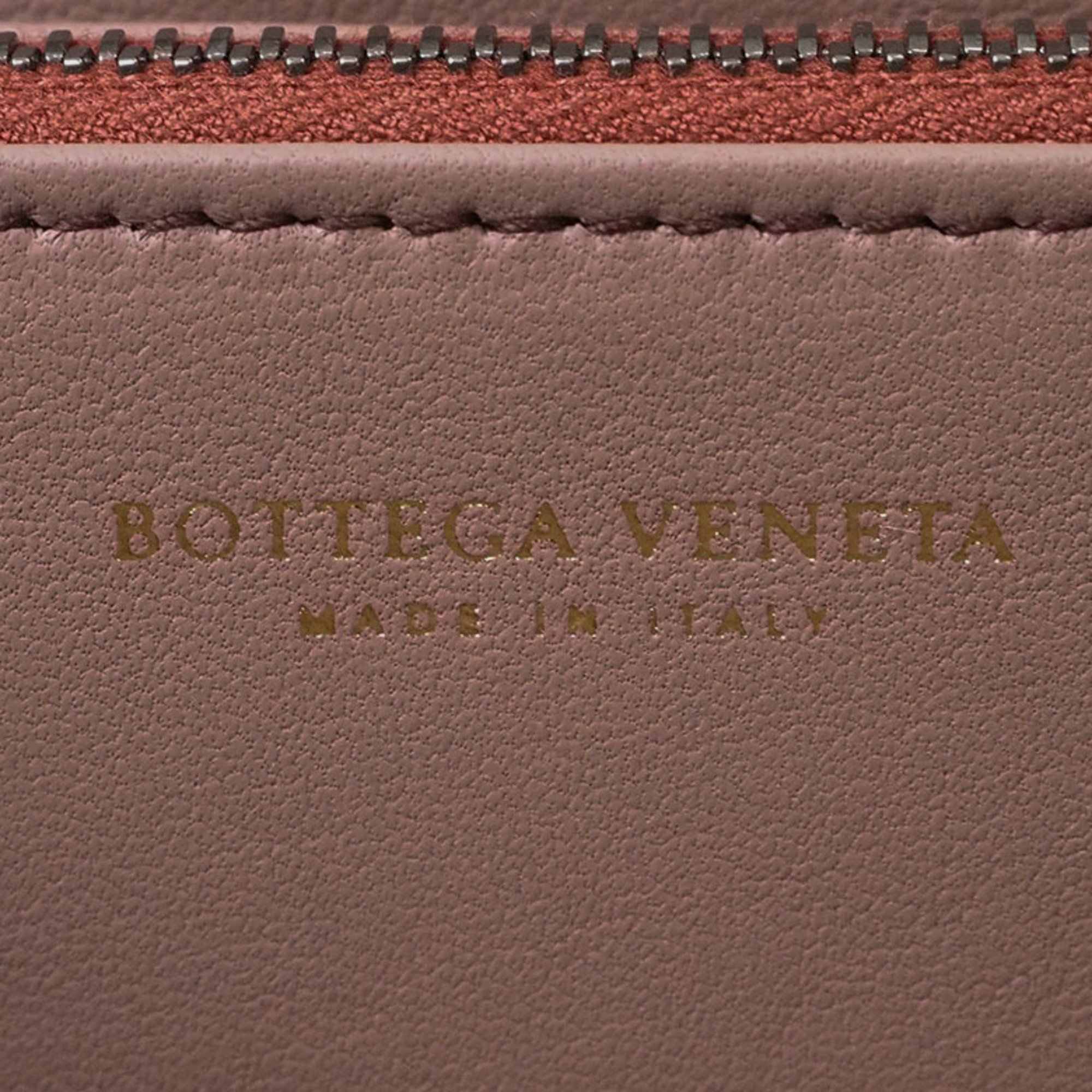 Bottega Veneta Intrecciato Zip Around Wallet Long Red 547244 Women's BOTTEGA VENETA