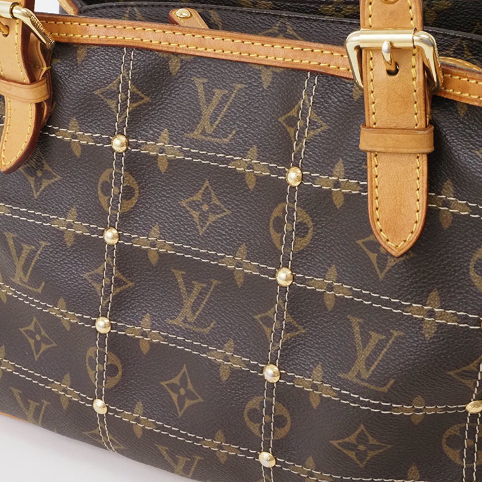 Louis Vuitton Rivet Tote Bag Monogram Canvas M40140 Women's Handbag Stitch LOUIS VUITTON