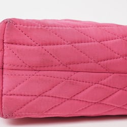 BALLY Hobo Quilted Bag Pink Black Women's Nylon