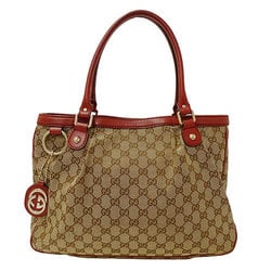 Gucci GUCCI Bag Women's Tote GG Canvas Brown Red 296835 Size