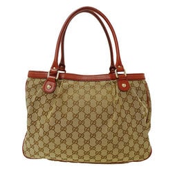 Gucci GUCCI Bag Women's Tote GG Canvas Brown Red 296835 Size