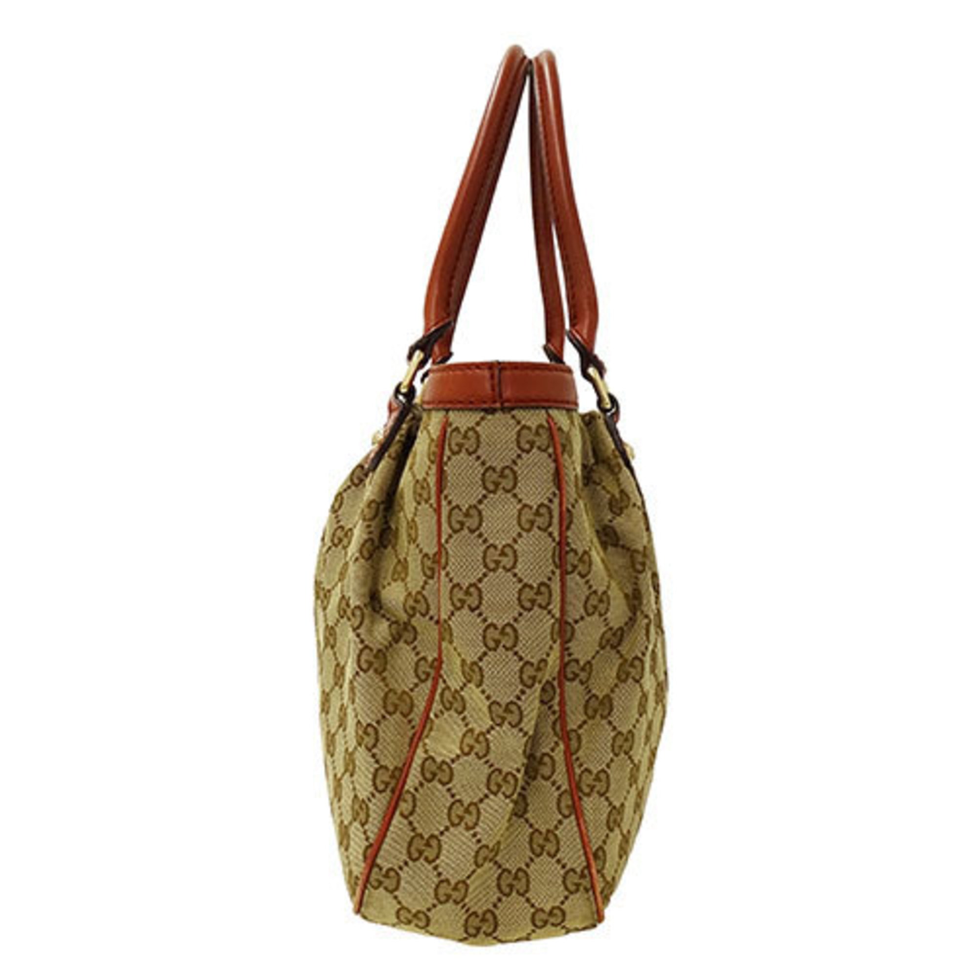 Gucci GUCCI Bag Women's Tote GG Canvas Brown Red 296835 Size