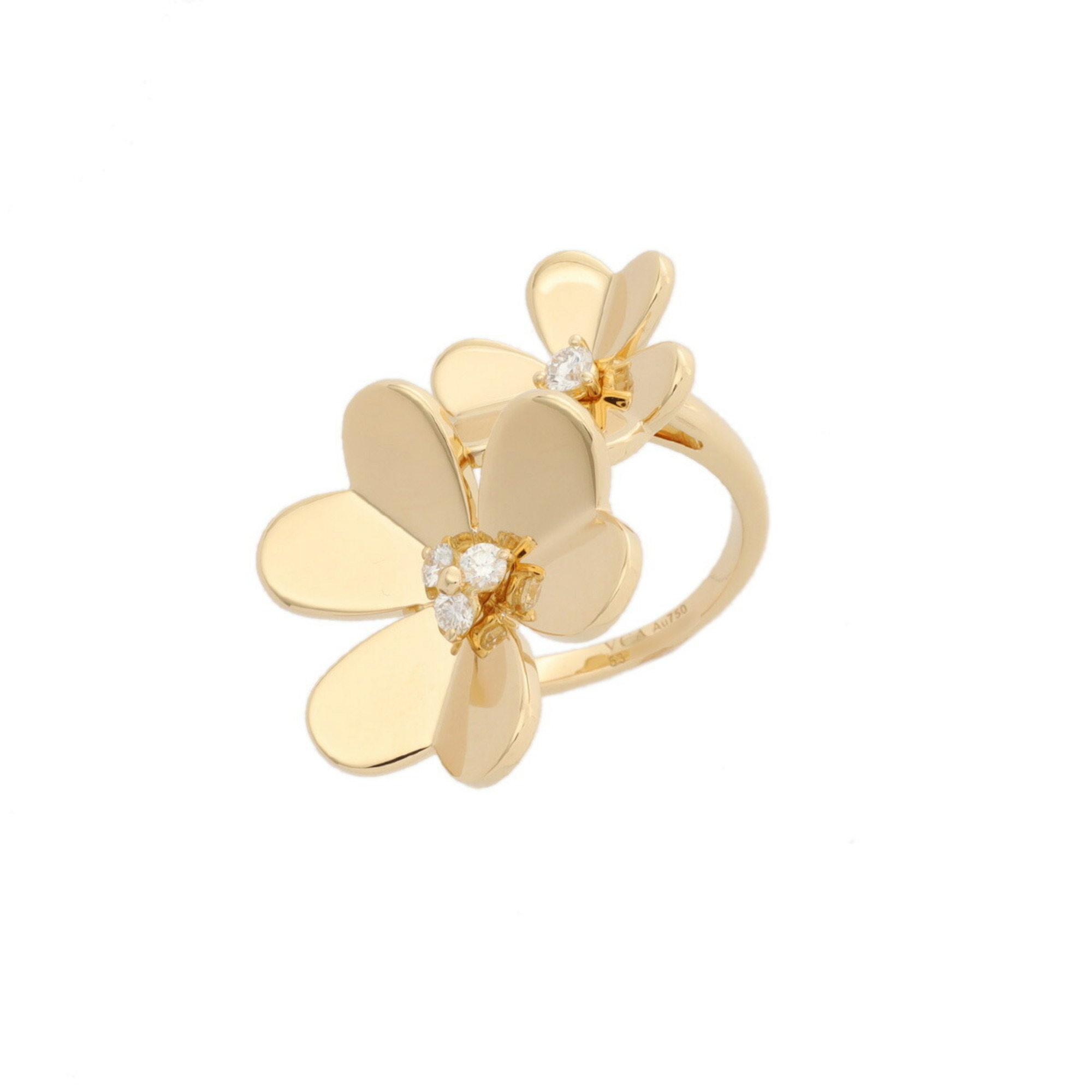 VAN CLEEF & ARPELS Frivole Entreredor #53 VCARB67653 Size 13 Women's 18K Yellow Gold Ring