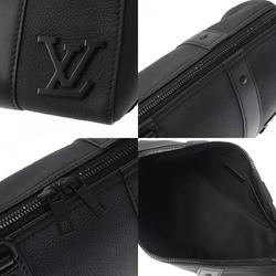 LOUIS VUITTON Aerogram City Keepall Noir M59255 Men's Taurillon Leather Shoulder Bag