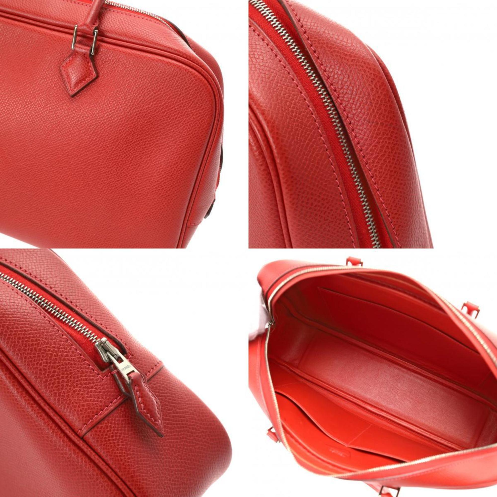 HERMES Hermes Plume Elan Rouge vif □I stamp (around 2005) Women's Epsom leather handbag