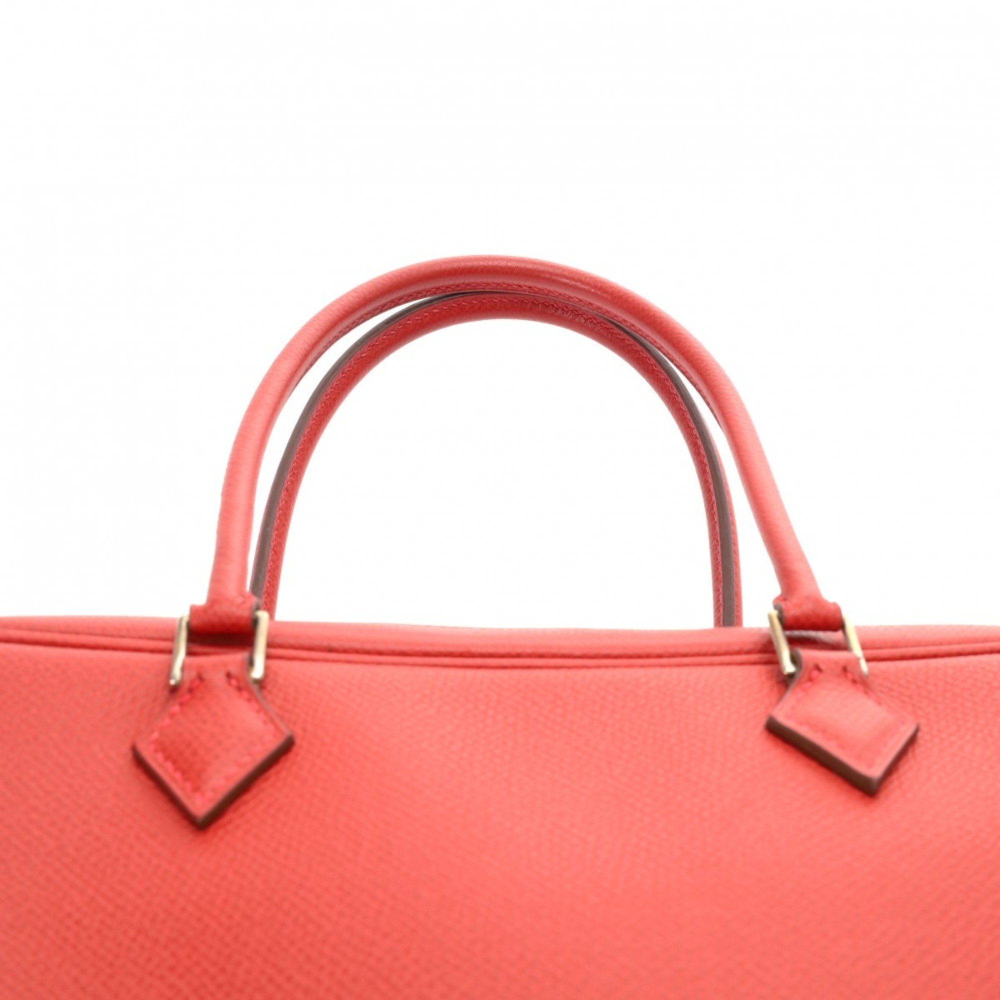 HERMES Hermes Plume Elan Rouge vif □I stamp (around 2005) Women's Epsom leather handbag