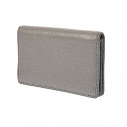 BALENCIAGA Grey 310703 Unisex Leather Card Case