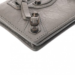 BALENCIAGA Grey 310703 Unisex Leather Card Case