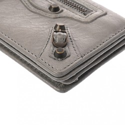 BALENCIAGA Grey 310703 Unisex Leather Card Case