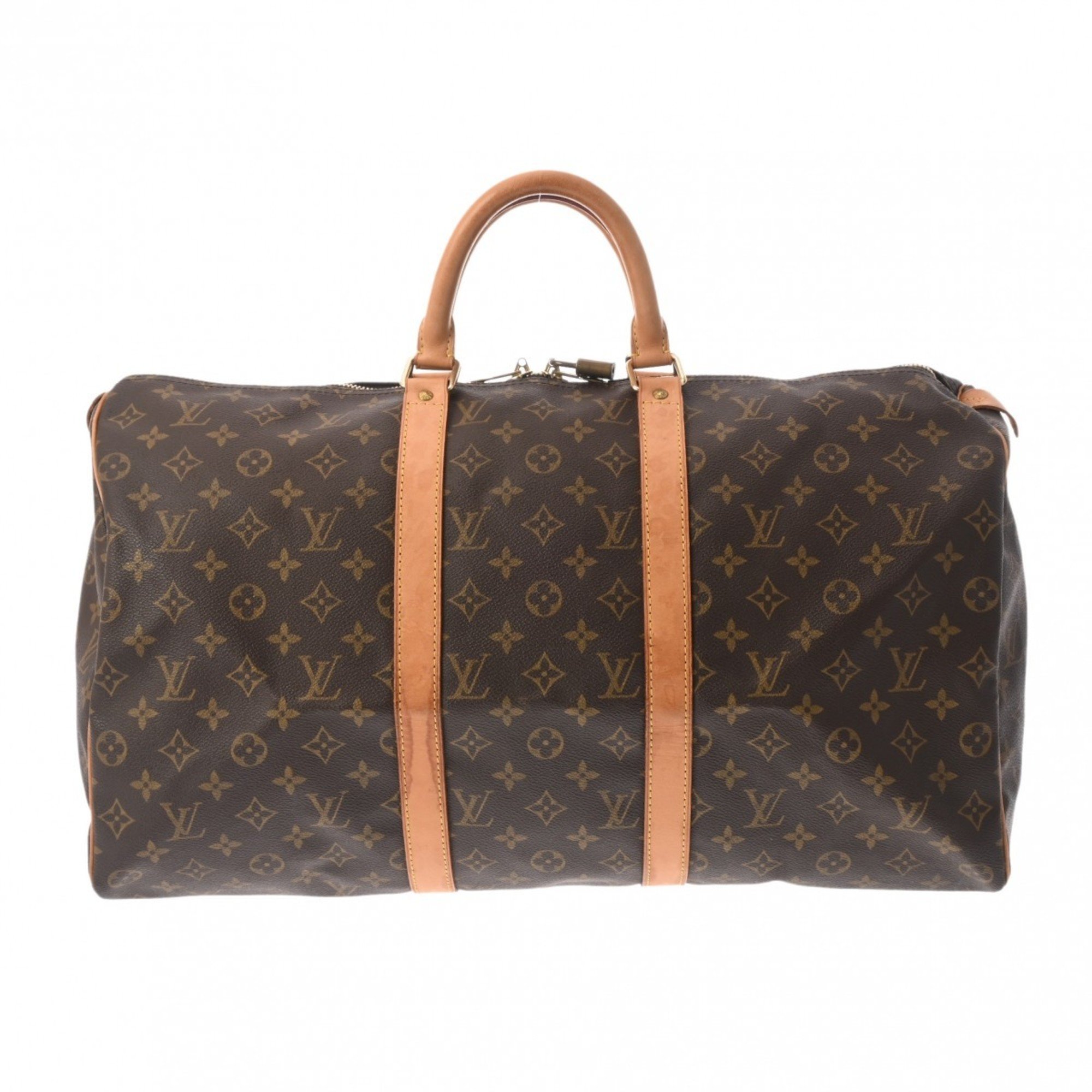 LOUIS VUITTON Louis Vuitton Monogram Keepall 50 Brown M41426 Unisex Canvas Boston Bag