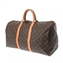 LOUIS VUITTON Louis Vuitton Monogram Keepall 50 Brown M41426 Unisex Canvas Boston Bag