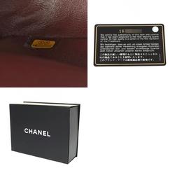 CHANEL Chanel Matelasse W-Flap Chain Shoulder Bag 30cm Black A58600 Women's Caviar Skin