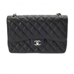 CHANEL Chanel Matelasse W Flap Chain Shoulder Bag 30cm Black A58600 Women s Caviar Skin eLADY Globazone