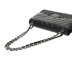 CHANEL Chanel Matelasse W-Flap Chain Shoulder Bag 30cm Black A58600 Women's Caviar Skin