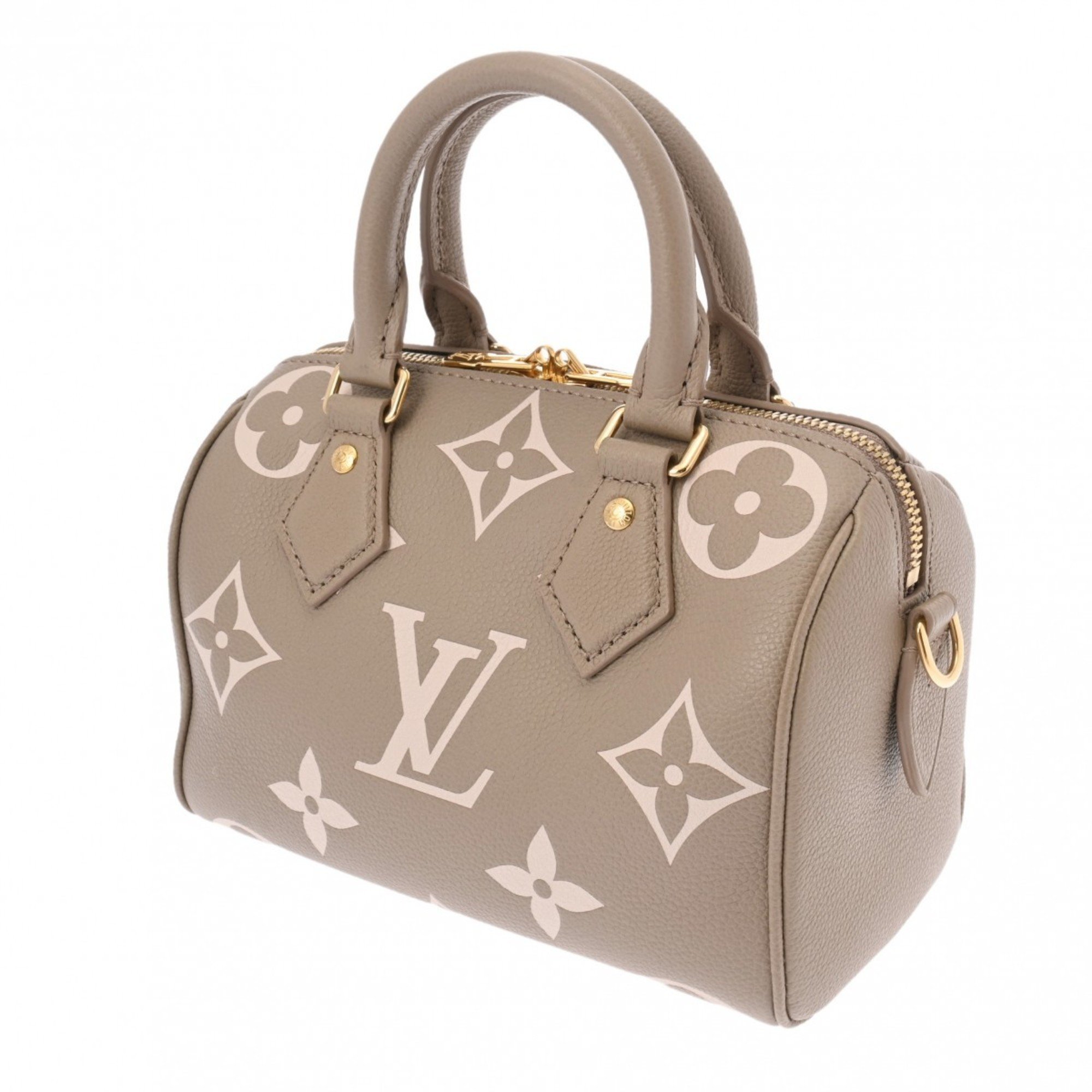 LOUIS VUITTON Louis Vuitton Monogram Empreinte Speedy Bandouliere 20 Tourtrell Creme M46575 Women's Leather Handbag