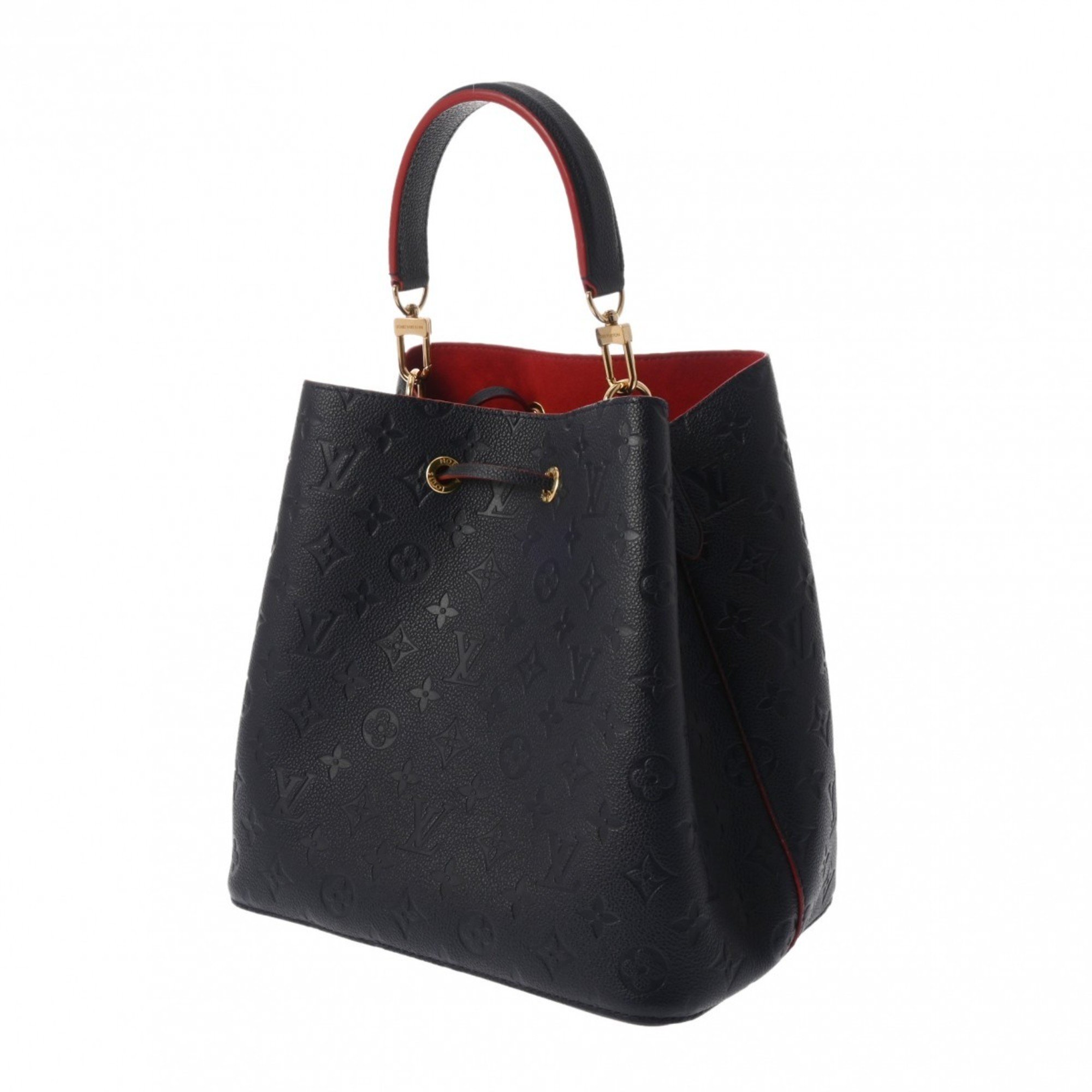 LOUIS VUITTON Louis Vuitton Monogram Empreinte NeoNoe Marine Rouge M45306 Women's Leather Handbag