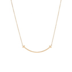 TIFFANY&Co. Tiffany T Smile Small Women's K18 Pink Gold Necklace