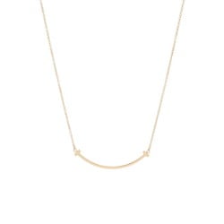 TIFFANY&Co. Tiffany T Smile Small Women's K18 Pink Gold Necklace