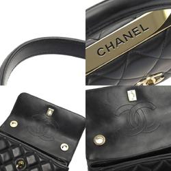 CHANEL Chanel Matelasse Trendy CC Black A92236 Women's Lambskin Handbag