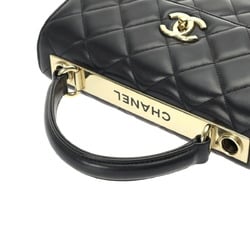 CHANEL Chanel Matelasse Trendy CC Black A92236 Women's Lambskin Handbag